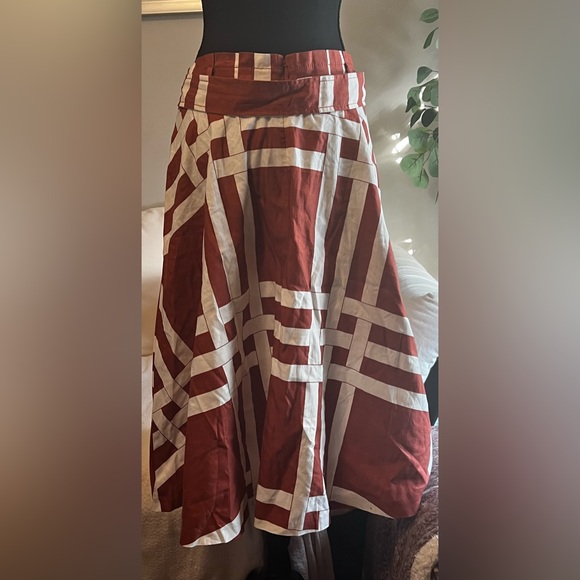 Ann Taylor Linen Blend Paper Bag Waist Skirt with Belt - Picture 2 of 3